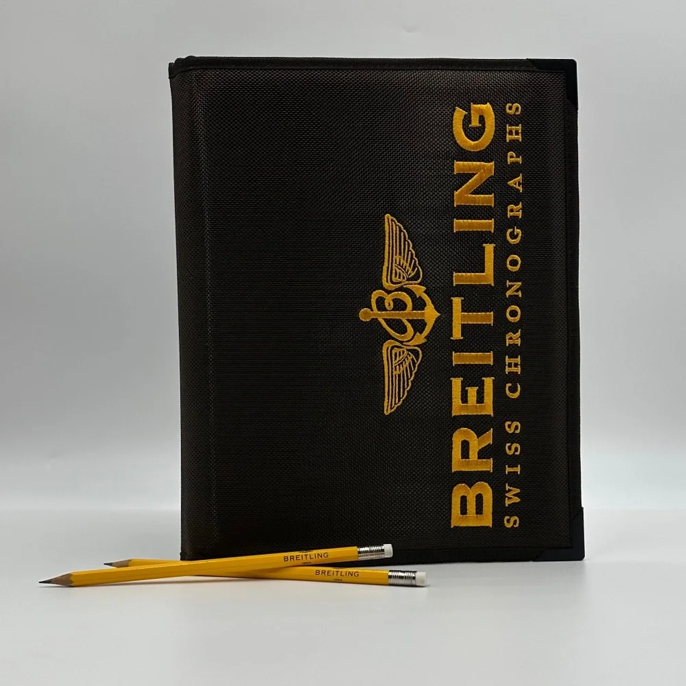 Breitling Embroidered Folio Cover, Spiral Pad & Breitling Pencils